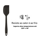 3 Espátulas 27 Cm Pão Duro Silicone Maciço Reforçada