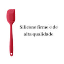6 Espátulas 27 Cm Pão Duro Reforçada Silicone Maciço Multiuso