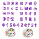 Cortador Alfabeto 40 Pçs Para Confeitaria Bolos - Ref. F 239