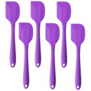 6 Espátulas 21 Cm Pão Duro Silicone Maciço Reforçada