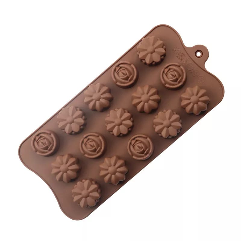 Molde de Silicone Para Chocolate e Bombom Rosa