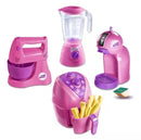 Kit 4 Brinquedos Air Fryer Batedeira Liquidificador Cafeteira