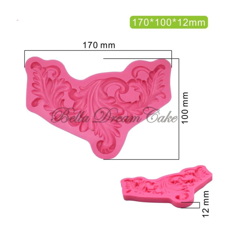 Molde de Silicone Para Confeitaria ou Artesanato Folhagens GMEZN 565