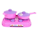 Kit Brinquedo Cozinha Infantil Fogão 2 Panelinhas Utensílios