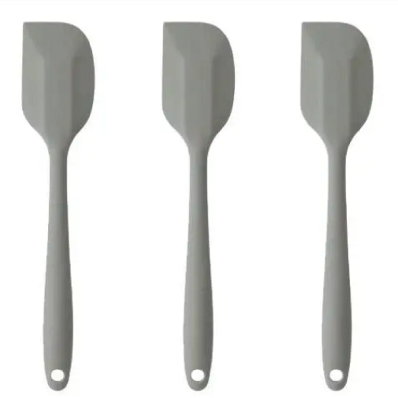 3 Espátulas De Cozinha Silicone Maciço Multiuso Pão Duro