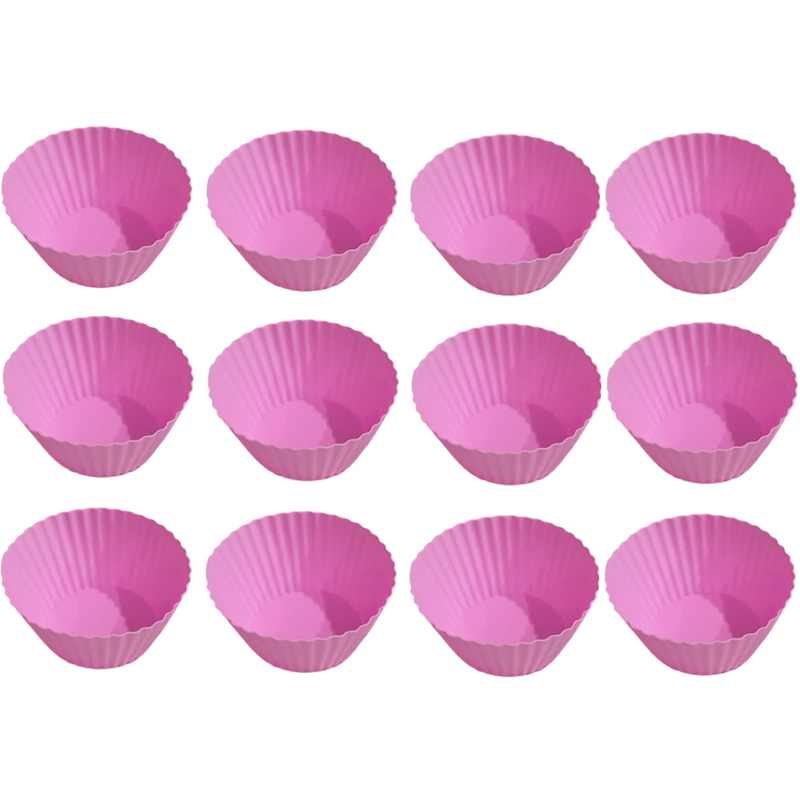 12 Mini Formas Para Bolo Cupcake De Silicone