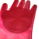 Par de Luvas de Silicone Esponja Multiuso