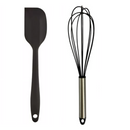 Kit Utensílios Espátula Silicone + Fouet Batedor de Claras