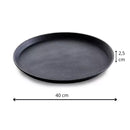 3 Bandejas 40 Cm Garçom Redonda Emborrachada Antiderrapante