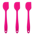 3 Espátulas De Cozinha Silicone Maciço Multiuso Pão Duro
