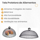 2 Telas Protetoras de Alimentos Metálica Tampa Pães Frutas