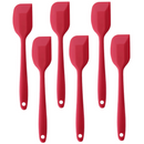 6 Espátulas 21 Cm Pão Duro Silicone Maciço Reforçada