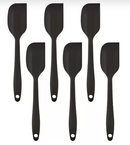 6 Espátulas 27 Cm Pão Duro Reforçada Silicone Maciço Multiuso