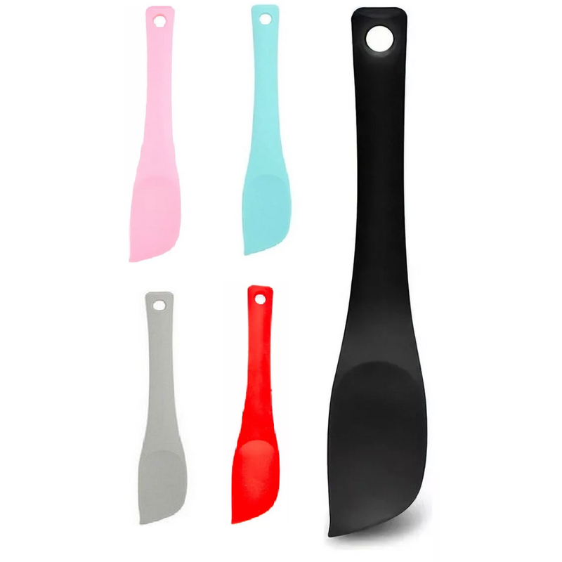 2 Espátulas Raspadoras Pão Duro Reforçada Ponta Firme Silicone