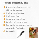 Tesoura Com Tabua de Corte Legumes Carne