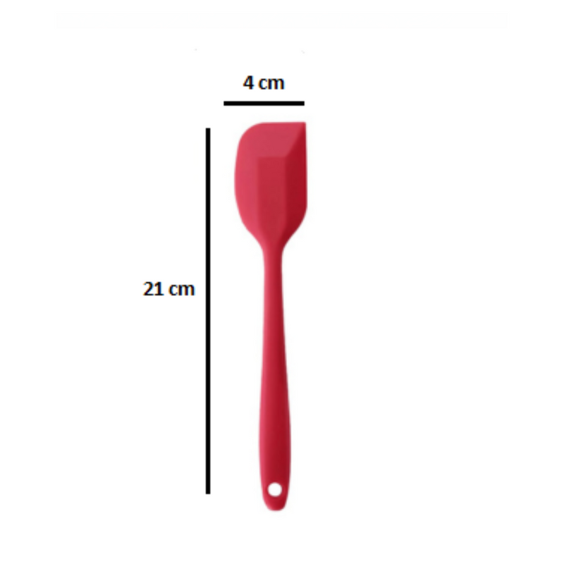 Espátula 21 Cm Pão Duro Silicone Maciço Reforçada