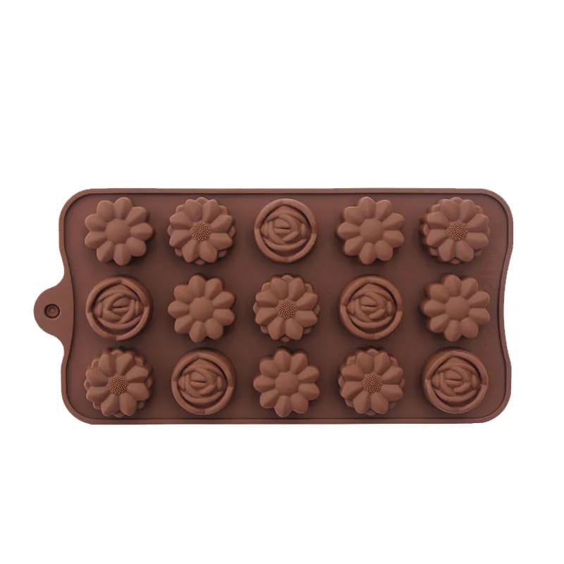 Molde de Silicone Para Chocolate e Bombom Rosa