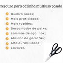 Tesoura Culinária de Cozinha Corta Frango Carne Peixes Quebra Nozes Inox