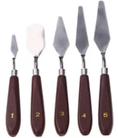 Kit Com 5 Espátulas Para Pintura e Artesanato Vários Tamanhos