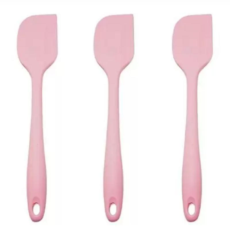 3 Espátulas De Cozinha Silicone Maciço Multiuso Pão Duro