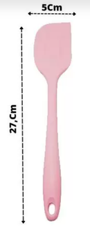 6 Espátulas 27 Cm Pão Duro Reforçada Silicone Maciço Multiuso