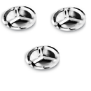 3 Petisqueira Aço Inox Para Servir 3 Divisões