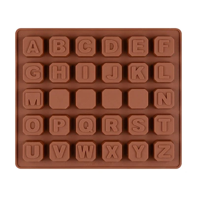 Molde de Silicone Chocolate Bombom Alfabeto CM 405