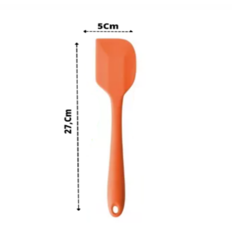 Espátula 27 Cm Pão Duro Silicone Maciço Reforçada