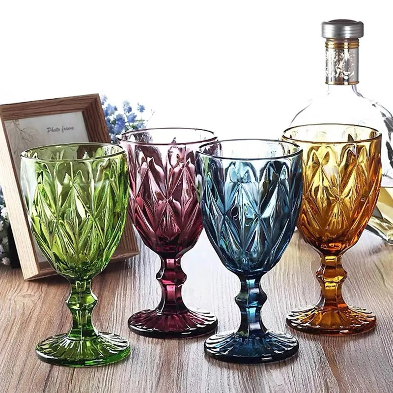 Jogo de Taças Vidro Primeira Linha Vinho Agua Linha Diamond