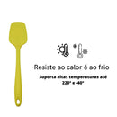 10 Espátulas De Cozinha Silicone Mutiuso Quadrada Maciço