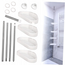 Suporte Banheiro Com Prateleira Ajustável Aço Inox