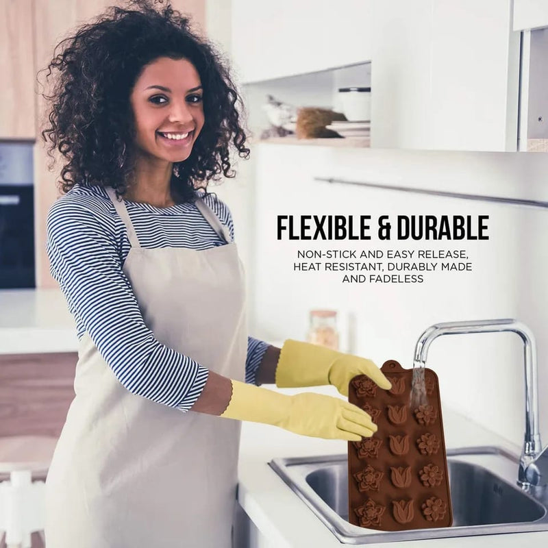 Molde de Silicone Para Chocolate e Bombom Tulipa