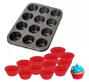 Forma Anti Aderente 12 Cavidades + 12 Formas De Silicone