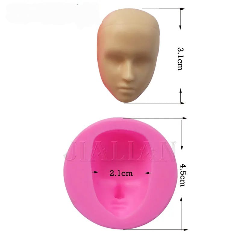 Molde Para Pasta Americana e Biscuit Rosto Homem CM 356