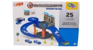 Brinquedo Pista Estacionamento Garagem Policia Hotwheels