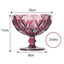 Jogo de Taças Sobremesa Vidro Primeira Linha Diamond