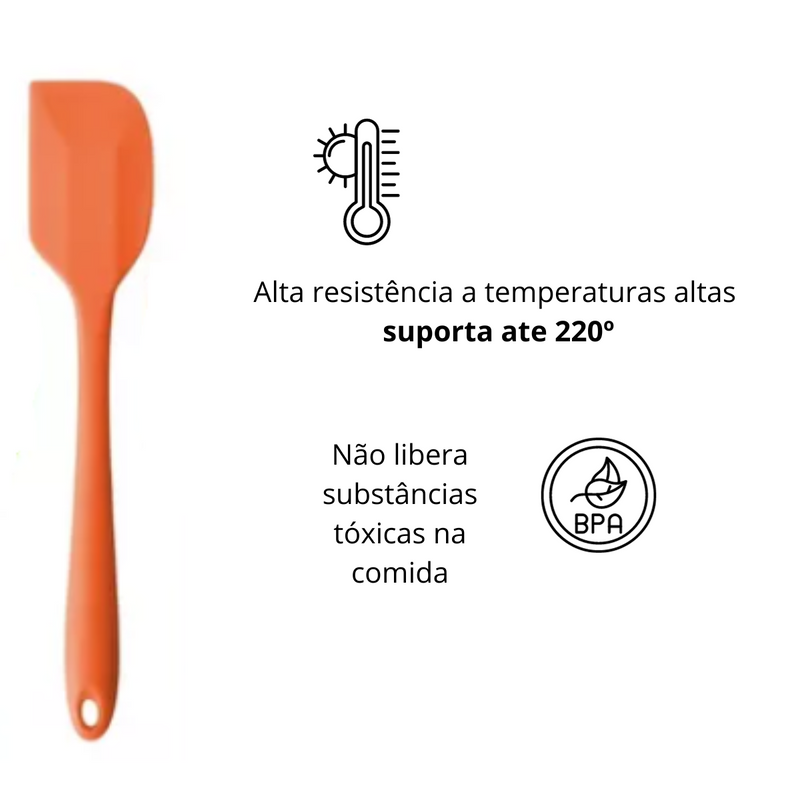 2 Espátulas 27 Cm Pão Duro Silicone Maciço Reforçada