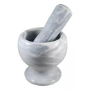 Pilão De Marmore e Socador De Alho Temperos De Cozinha Cinza