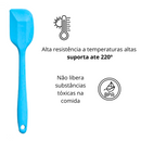 Espátula 21 Cm Pão Duro Silicone Maciço Reforçada
