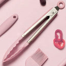 Pegador de Alimentos em Silicone e Aço Inox