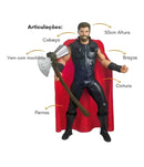 Boneco 50 Cm Thor Endgame Articulado Brinquedo - Ref. 567